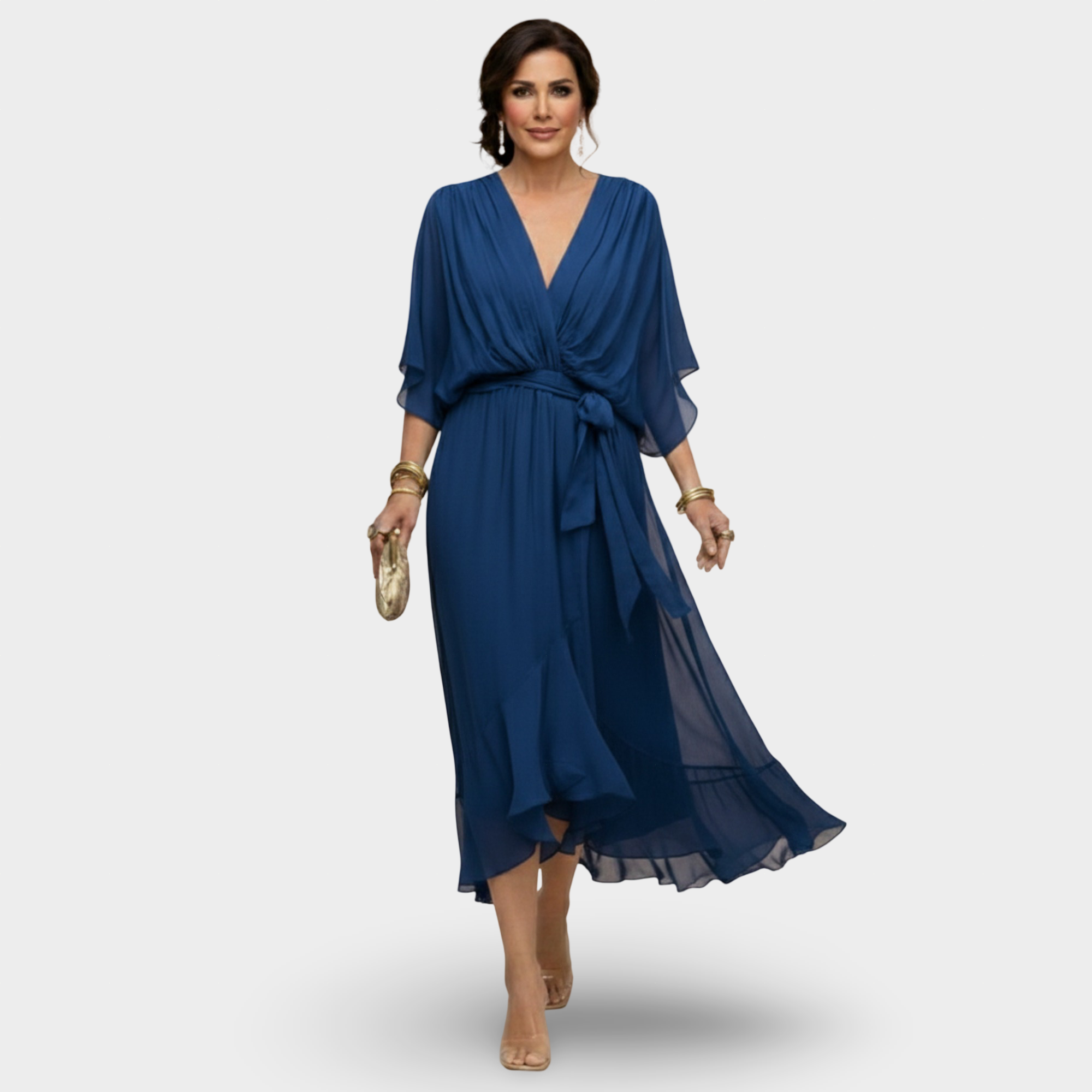 Marija  | V-Neck Haljina Klasične Elegancije