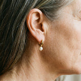 Muške naušnice od bisera pozlaćene u zlatu