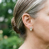 Vintage naušnice sove sa kristalima