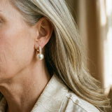 Naušnice od biserja sa strass kristalima