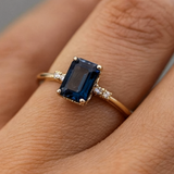 Vintage prsten sa žarom safira