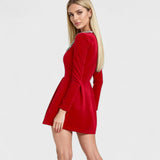 Alena | Baršunaste haljine s cvjetnim dekolteom