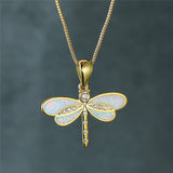 Zlatna ogrlica vretenca sa opalima