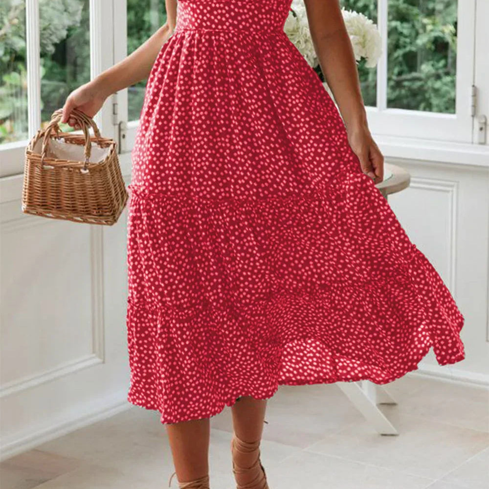 Julia | Midi haljina s cvjetnim dezenom