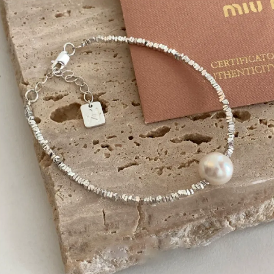 Kvadratna Narukvica Ljubav Srebrna