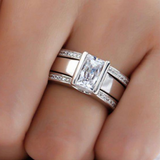 Vintage prsten sa staklenim inlajima